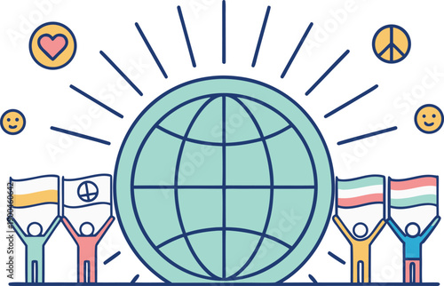 Global Awareness to Combat Islamophobia Illustration. Stop Islamophobia and Promote Tolerance Global Awareness Illustration. End Anti Muslim Hate Global Awareness Illustration. Combat Religious