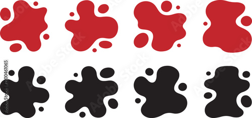 Abstract organic blob shape with flowing curves, dark gray on white background, modern flat design vector illustration