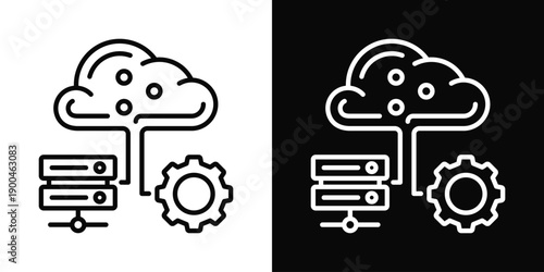 Provisioning Icon White And Black Background Style