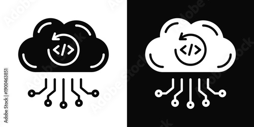 Rollback Icon White And Black Background Style