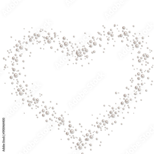 heart made of pearls