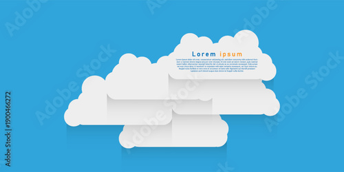 vector clouds over blue background like sky background abstract