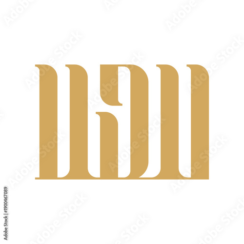 Ultra-luxury UDU monogram logo in refined gold serif style. Elegant lettermark designed for premium branding, fashion, finance, jewelry, and high-end corporate identities.