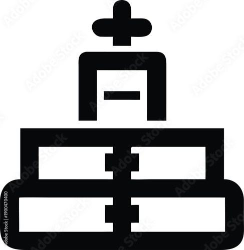 medical testing file stack silhouette