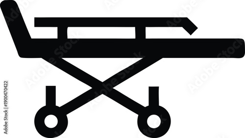 medical testing trolley silhouette