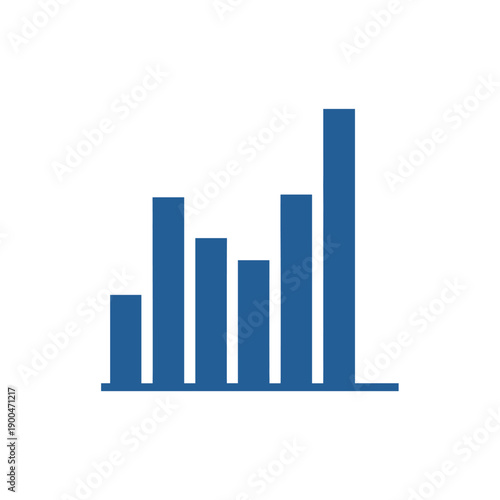 Free Download Blue bar chart illustrating data analysis and statistical growth. - GFXLoad