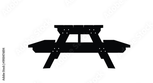 Simple black picnic table design a striking silhouette