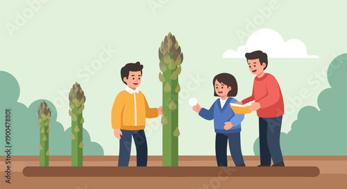 People tend to growing asparagus in a garden