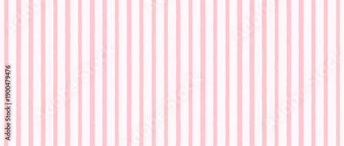 Pink seamless stripes background. Abstract watercolor strokes repeated pattern. Summer pastel straight vertical lines wallpaper for fabric, wrapping paper, textile, banner, poster. Vector