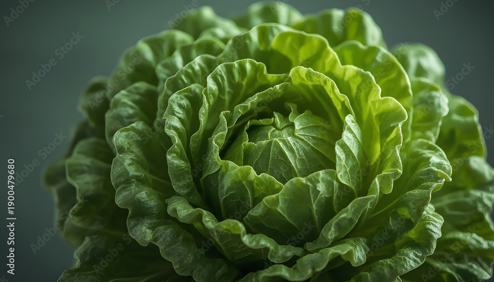Fototapeta premium fresh green lettuce close up