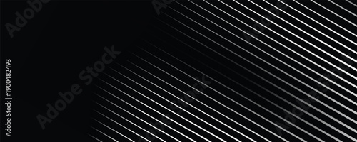 Comic-style black radial lines, Straight Vertical Lines, isolated on a white background. modern.
