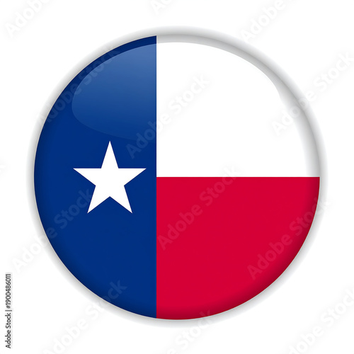 Button displaying Texas state flag, divided blue/white/red with central star Free Download Button displaying Texas state flag, divided blue/white/red with central star - GFXLoad
