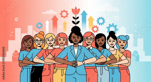 Detailed architectural drawing of a white gothic church building with arched windows and doors on a light blue background