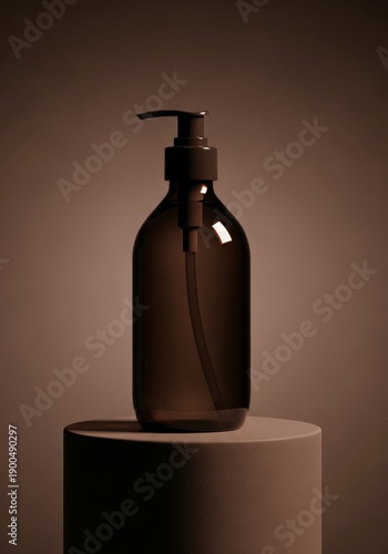 Isolated glass containers including a bottle of perfume, wine, and brandy sit on a white background as blank cosmetic and liquid packaging objects for beauty and health care