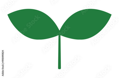 シンプルな双葉の成長のイメージイラスト ベクター素材