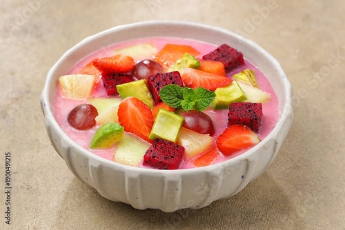 Es Buah or Sop Buah. Fruit soup is a soup that is prepared using fruit as the main ingredient