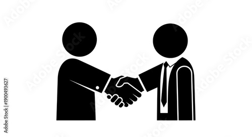 Two businessmen shaking hands in a professional agreement