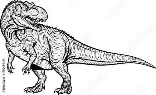 Diplodocus long tail sauropod dinosaur standing illustration