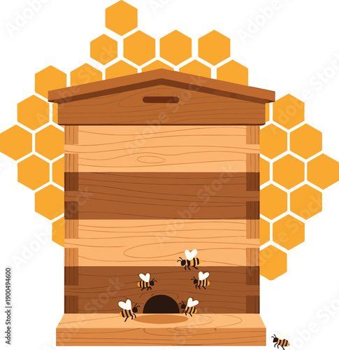 Beehive with Bees