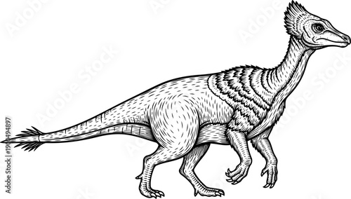 Gallimimus ornithomimid fast running dinosaur