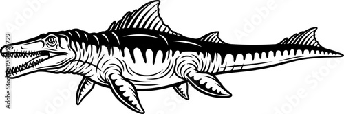 Liopleurodon pliosaur marine predator outline
