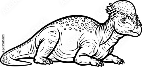 Spinosaurus aegyptiacus full sail theropod dinosaur line art