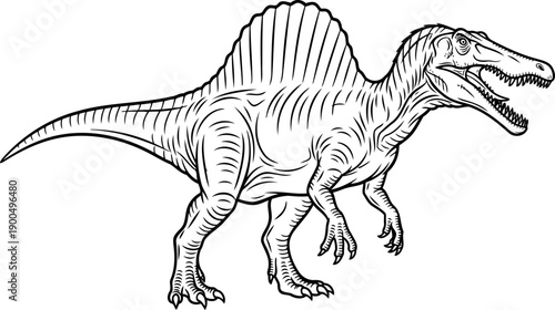 Spinosaurus carnivorous dinosaur figure prehistoric spined hunter