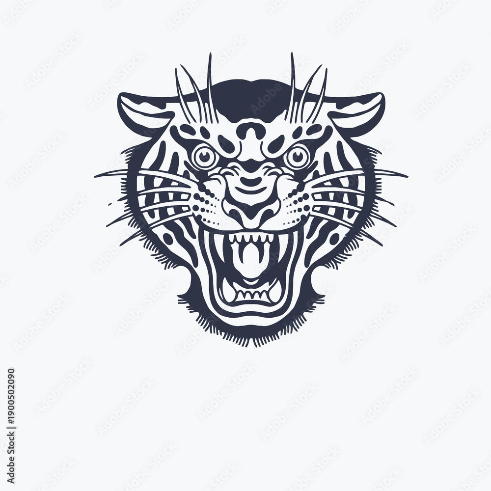 Fototapeta premium tribal skull tattoo