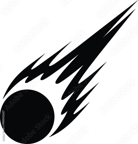 Streaking Meteor Graphic Illustration