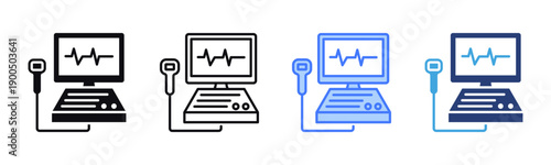 Ultrasound Scanner icon sheet multiple style collection