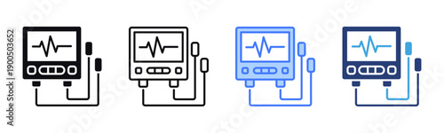 Ecg Machine icon sheet multiple style collection