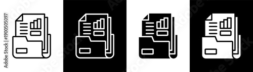 record keeping white icon set design