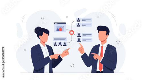 Teamwork Collaboration Concept: Business People Discussing Strategy and Planning