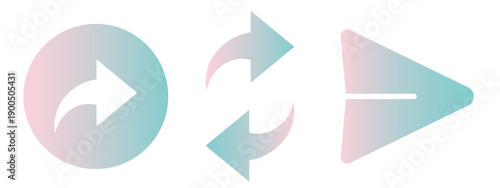 更新や送信の表現に使えるグラデーション矢印とアイコンセット