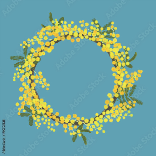 ミモザリース（ブルー）