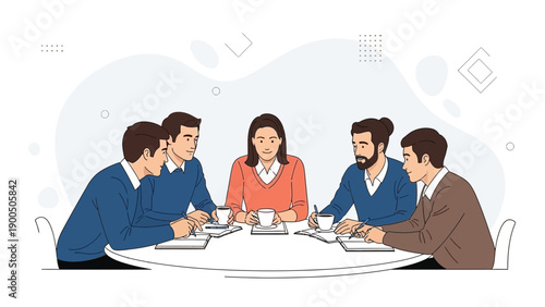 Diverse Business Team Meeting Around Table Discussing Ideas