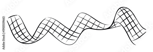 Dynamic abstract wavy grid structure with flowing lines representing connectivity and technology suitable for contemporary graphic projects or digital media backgrounds