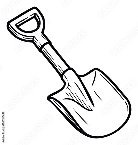 Essential manual digging shovel tool for gardening, construction, and landscaping projects, perfect for agricultural guides, home improvement blogs, and outdoor activity promotions.