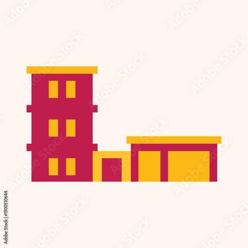 Cafe building icon design