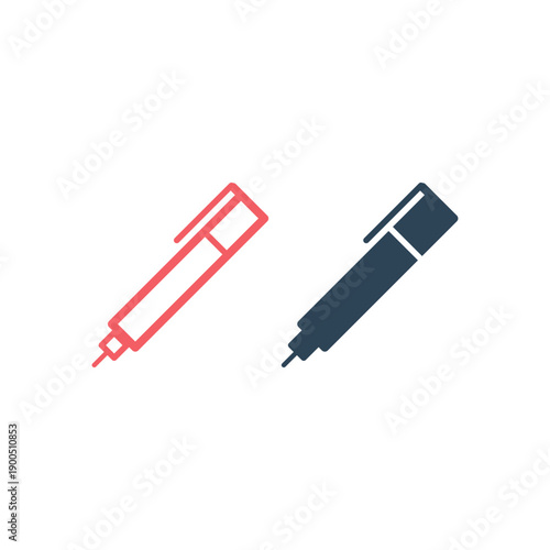 Pen icons set vector simple illustration.