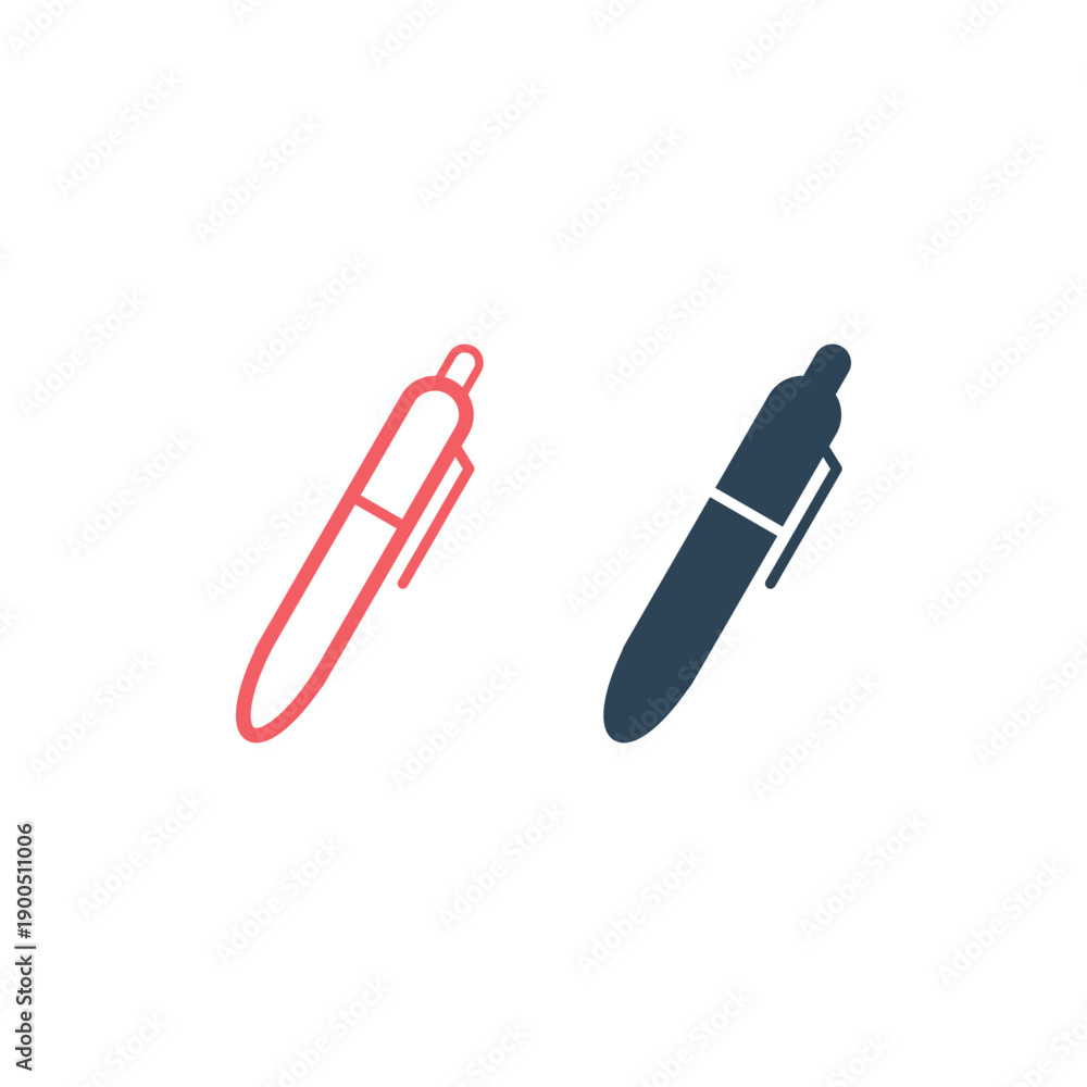 Obraz premium Pen icons set vector simple illustration.