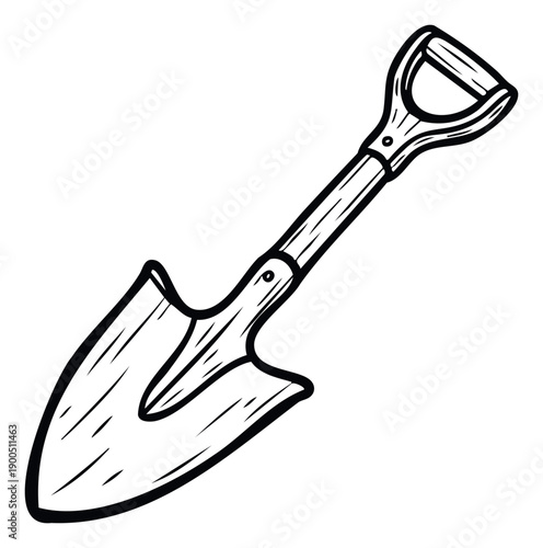 A simple hand tool for digging in the garden, ideal for homesteading projects, construction work, or farming activities, suitable for various educational resources