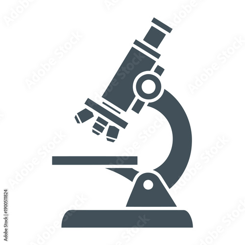 Microscope Icon Laboratory Equipment Illustration.
