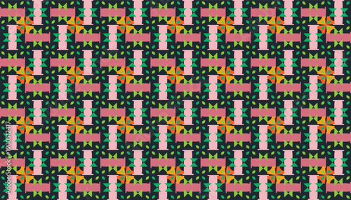 High-performance seamless vector backdrop featuring a unique harmonic star and pillar tessellation. Ideal pattern for architectural layouts, innovative web design, and high-end packaging