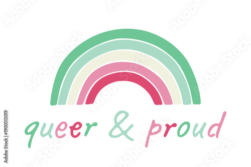 Colorful rainbow shape Abrosexual pride flag Happy pride day LGBTQIA community Pride Month Vector hand drawn doodle for posters, stickers, logo, cards