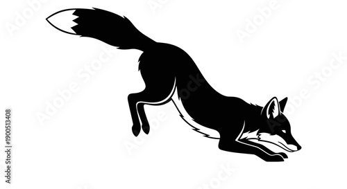 Black horse vector silhouette illustration running isolated on white background