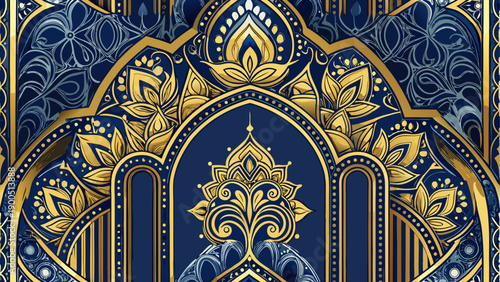 Intricate gothic cathedral window vector design