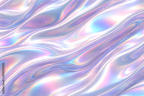 Abstract iridescent holographic liquid cloth texture