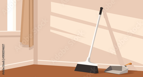 Clean and tidy room corner background design