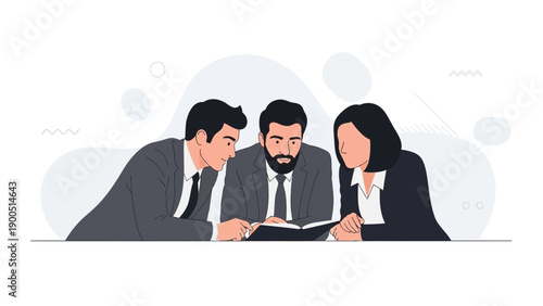 Diverse Business Team Collaborating on Project, Discussing Documents